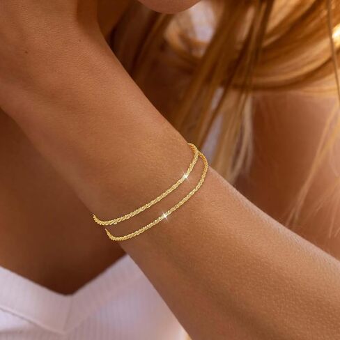 Gold Beaded Bracelets for Women, Stackable Gold Initial Bracelets for Women Non Tarnish, 14K Real Gold Plated Stretch Bead Ball Waterproof Bracelet with Letter Bracelets in Kuwait