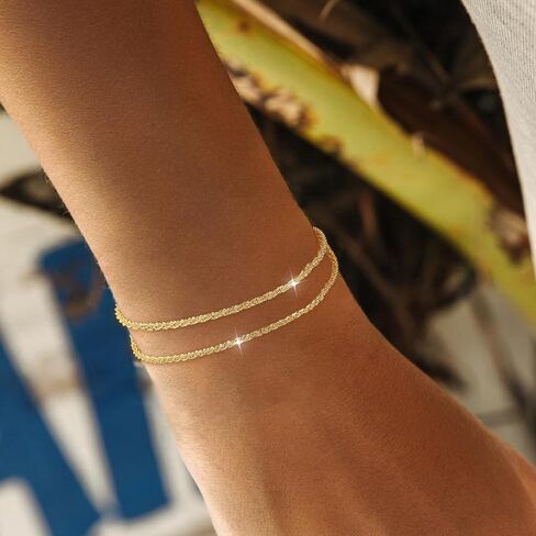 Gold Beaded Bracelets for Women, Stackable Gold Initial Bracelets for Women Non Tarnish, 14K Real Gold Plated Stretch Bead Ball Waterproof Bracelet with Letter Bracelets in Kuwait