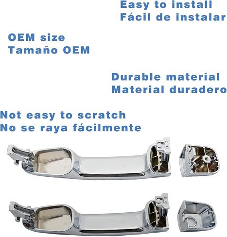 4PCS Exterior Chrome Door Handles for 2010-2021 Toyota 4Runner Door Handle Lexus GX460 (Not for Keyless Entry) OE#69250-60070,69210-60170,69250-60050,69250-60060 in Kuwait