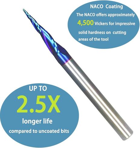 Ball Nose 2.4deg CNC 2D و 3D Corving Superun Cutt Up Up مع 1/4 بوصة Shank T2110BC in Kuwait