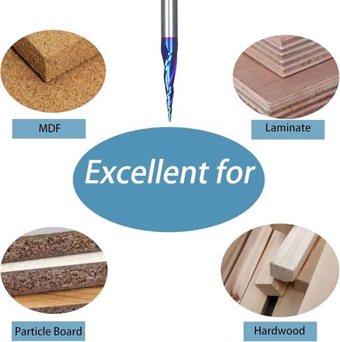 Ball Nose 2.4deg CNC 2D و 3D Corving Superun Cutt Up Up مع 1/4 بوصة Shank T2110BC in Kuwait