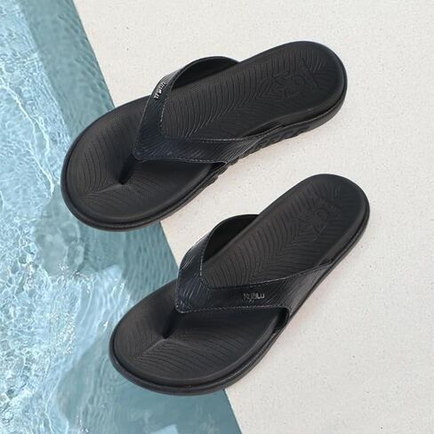 تقلب Kuailu Flop for Women Ladies Yoga Yoga Mat Cushion Sandals Dary Womans Lightweight Slip on Beach Thong Sandles بدعم من القوس المريح (الحجم الأمريكي 5-12) in Kuwait