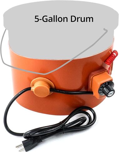 QWORK Metal Drum Heater, 800 Watt, 120 Volt, Grease Keg, Insulated Band in Saudi Arabia
