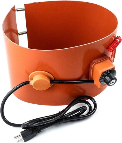 QWORK Metal Drum Heater, 800 Watt, 120 Volt, Grease Keg, Insulated Band in Saudi Arabia