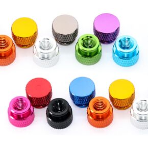 6063 Aluminum Alloy Chassis Hand Tightening Nuts 10 Pieces Metal Plate Panel Computer Case Screw Cap DIY Aluminum Alloy Nut M3 M4 M5 M6 1/4"-20#6-32#8-32 (Wine red, #6-32=10pcs) in Saudi Arabia
