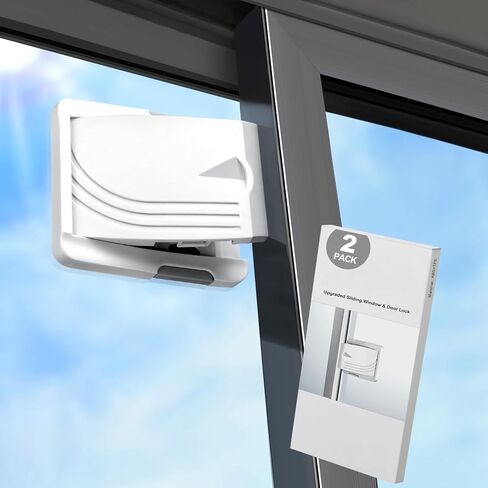 قفل طفل الباب المنزلق ، 4 عبوات أمان للأطفال/الحيوانات الأليفة للأبواب الزجاجية المنزلق ، النوافذ المنزلق ، أبواب خزانة منزلق ، أبواب فناء شريحة ، سهلة التثبيت ، لا توجد أدوات حفر ضرورية （رمادي） in Kuwait