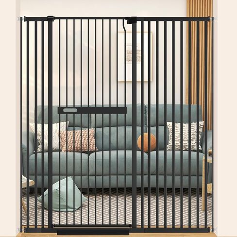 UVIPC 61.02" Extra Tall Cat Gate, Black, Wide Pressure Mounted Tall Gate for Doorways in Saudi Arabia