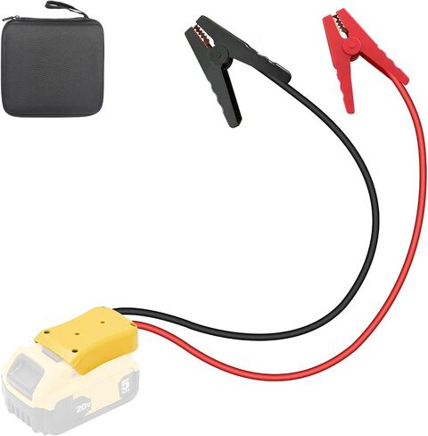مشابك كبلات الطائر لبداية قفز البطارية DeWalt 20V ، كابل بطارية 8AWG 3.28FAG مع محول ، كابل تعزيز بطارية السيارات للأدوات المستخدمة للقفز للسيارة in Kuwait