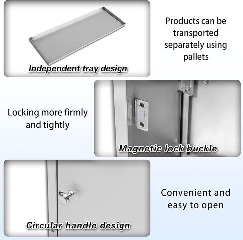 Stainless Steel Transfer Sample Tray Box with Pass Through Window Dual Sided Access Doors for Specimen Transfer in Laboratory Handling Applications Medical Cabinet 13.19" L x 5.91" W x 12.68" H in Saudi Arabia