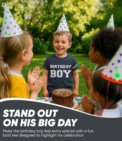 Lalo & Luna Happy Birthday Boy T-Shirt (1-12 Years Old) Baby-Toddlers to Kids Party Outfit Tee Gift in Saudi Arabia