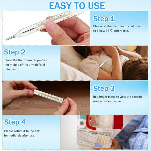 TOYANDONA 3PCS Glass Temperatures Measurement Adult - General Use Temperature Testing Tools Accurate Temperature Measurement for Families, Dual Scale in Saudi Arabia