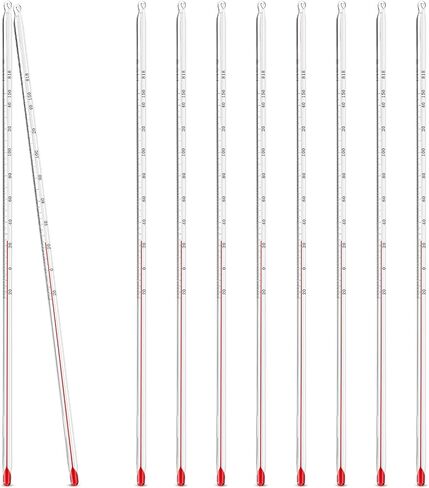 10 Pcs General Purpose Lab Thermometer 12 Inch 76mm Immersion Glass Liquid Cooking Laboratory Thermometer -20 to 150 Degrees Celsius for Hot Liquid Candle Food Beverage Precise Measurements in Saudi Arabia