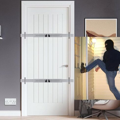 Door Security Door Bar (Black - Heavy Duty) Use as Door Security Bar -Door Reinforcement Lock,Protect The Security of The Entire Door. Fits Doors 30"-39" - Safe Room in Saudi Arabia