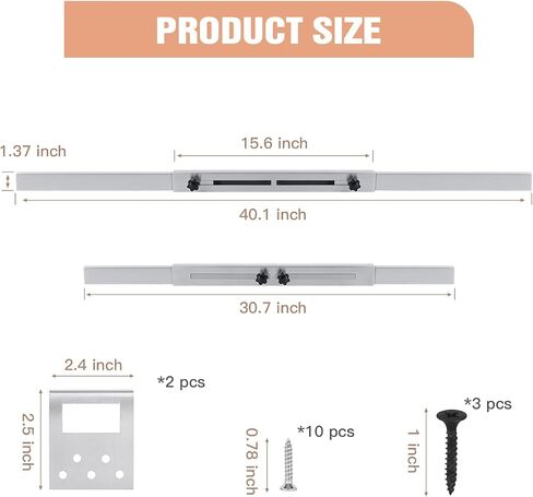 Door Security Door Bar (Black - Heavy Duty) Use as Door Security Bar -Door Reinforcement Lock,Protect The Security of The Entire Door. Fits Doors 30"-39" - Safe Room in Saudi Arabia