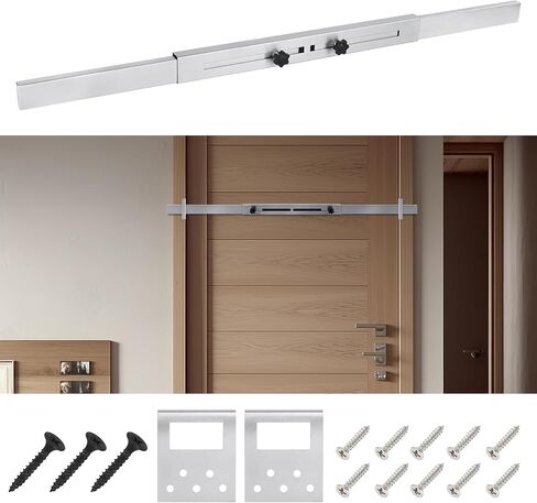 Door Security Door Bar (Black - Heavy Duty) Use as Door Security Bar -Door Reinforcement Lock,Protect The Security of The Entire Door. Fits Doors 30"-39" - Safe Room in Saudi Arabia