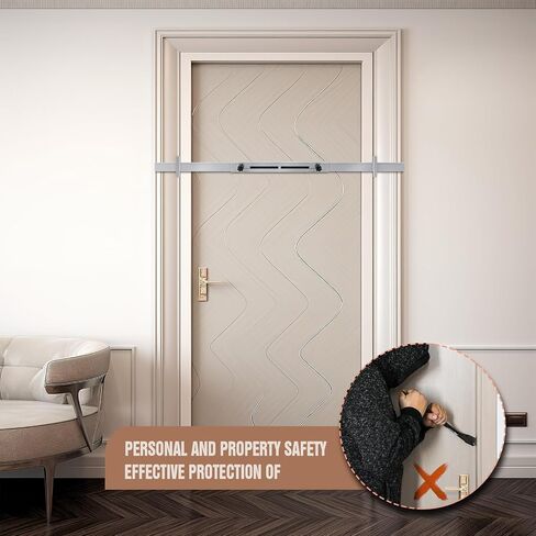 Door Security Door Bar (Black - Heavy Duty) Use as Door Security Bar -Door Reinforcement Lock,Protect The Security of The Entire Door. Fits Doors 30"-39" - Safe Room in Saudi Arabia