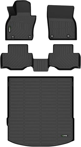 Automotive Floor Mats & Cargo Liner for GMC Terrain 2012-2017 & Chevrolet Equinox 2012-2017 All Weather Protection Full Set- Black in Kuwait