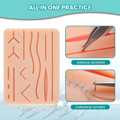 Suture Practice Kit for Medicine and Vet Students, Suture Kit for Suture Practice with Multilanguage Elearning, Suture Kit Practice Medical Student, Practice Suture Kit, Suturing Kit, Suture Kits in Saudi Arabia
