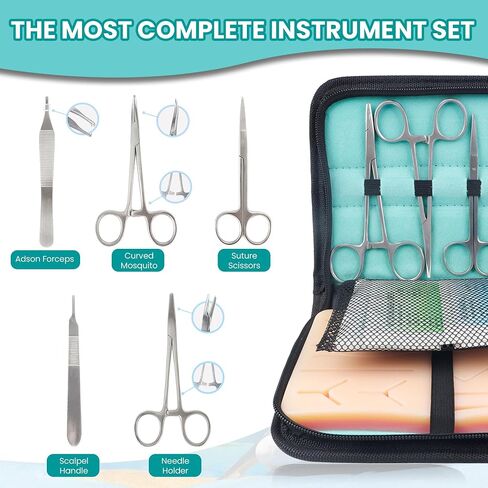 Suture Practice Kit for Medicine and Vet Students, Suture Kit for Suture Practice with Multilanguage Elearning, Suture Kit Practice Medical Student, Practice Suture Kit, Suturing Kit, Suture Kits in Saudi Arabia