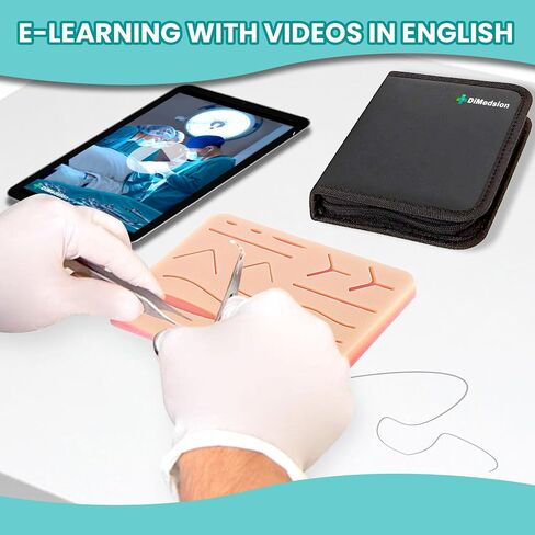 Suture Practice Kit for Medicine and Vet Students, Suture Kit for Suture Practice with Multilanguage Elearning, Suture Kit Practice Medical Student, Practice Suture Kit, Suturing Kit, Suture Kits in Saudi Arabia