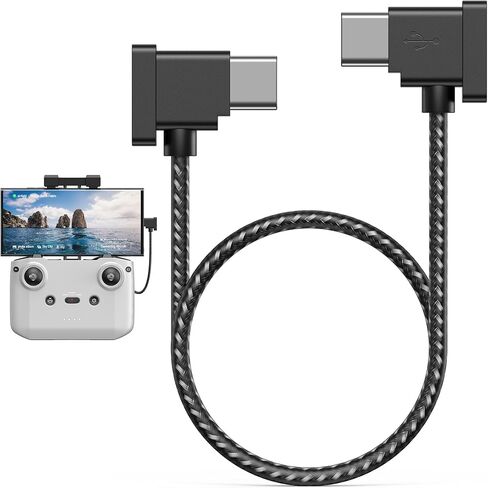USB C to USB C Remote Controller Cable for DJI Mavic 3 Mini 2 Mini 3 Pro Air 2S Mavic Air 2 DJI RC-N1 RC Pro to Phone for iPhone 15 Pro Plus Galaxy S24 Type-C Cable OTG Data Cord (USB-C Connector) 1FT in Saudi Arabia