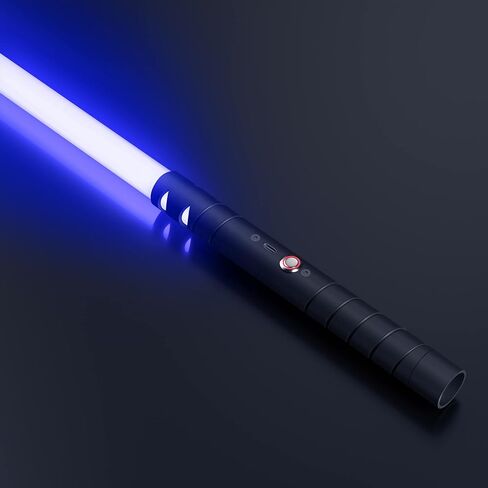 jvmusaber Light Saber, Dueling Lightsaber for Kids Adults, 20 RGB Colors, 4 FX Sound Modes, Safe LED Blade Cosplay Sword, USB Rechargeable Metal Hilt, Christmas Halloween (Black, 1 Pack) in Kuwait