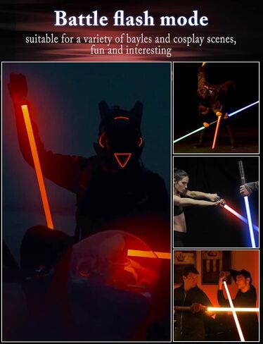 jvmusaber Light Saber, Dueling Lightsaber for Kids Adults, 20 RGB Colors, 4 FX Sound Modes, Safe LED Blade Cosplay Sword, USB Rechargeable Metal Hilt, Christmas Halloween (Black, 1 Pack) in Kuwait