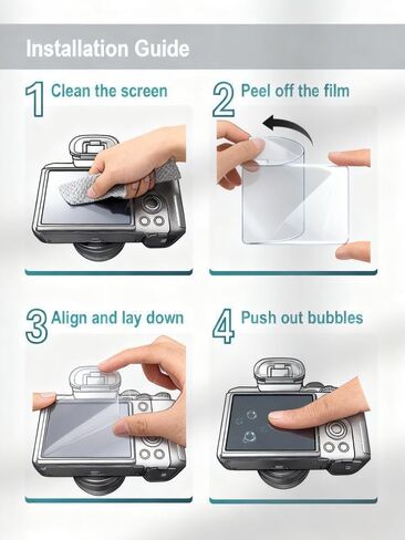 زجاج مقسّر لـ Fujifilm Instax Wide Screen Screens [3pcs+1hand Lanyard] ، وكاميرا أفلام فورية واسعة من الصلابة الزجاجية 9H ، مضادة للقرعة ، مضادة للبوب. in Kuwait