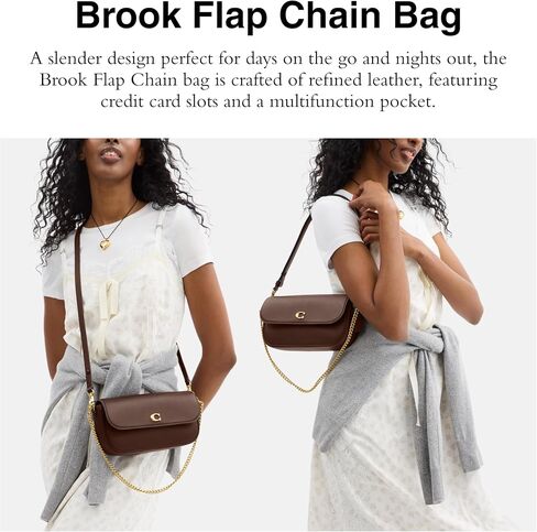 Coach Brook Flap Chain Bag, B4/Chalk in Saudi Arabia