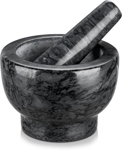 Velaze Large Mortar and Pestle Set, 100% Granite, Natural Unpolished, Herb Crusher, Spice Grinder, Stone Grinder Bowl for Making Guacamole and Pesto, 6.3 Inch Pestle and 16 oz Mortar(2Cup) in Saudi Arabia