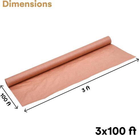 لفة ورق الجزار - 36 × 1200 بوصة - تغليف الطعام متعدد الاستخدامات، والتدخين، وورق الحرف - شديد التحمل - مقاوم للرطوبة - مثالي للشواء والأطعمة الجاهزة والمشروعات الفنية - ورق الجزار - أبيض in Saudi Arabia