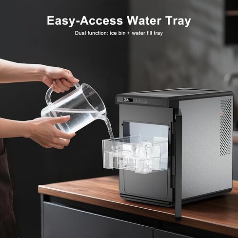 Northair Clear Ice Maker - Makes 4x4 Crystal Clear Ice Cubes in 25min - Great for Cocktails, Whiskey & Bourbon - Compact Countertop Ice Maker in Kuwait