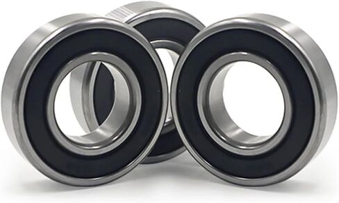 Industrial Precision Motor Spindle Ball Bearing, High Speed Non-Contact Design, Silver and Black, Advanced Ball Technology for Industrial Applications (6202-RZ 15x35x11mm) in Saudi Arabia