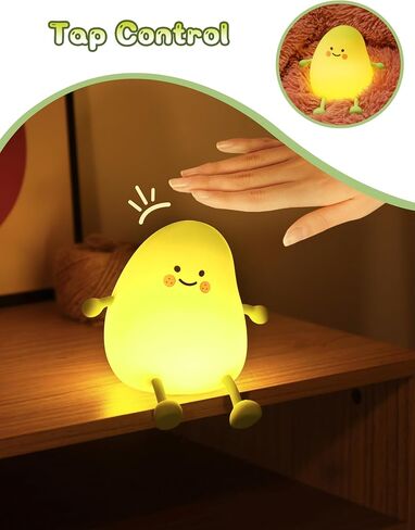 L LOHAS LED Night Light for Kids, Silicone Chick Cute Lamp,3 Level Dimmable,30 Minutes Timer Nightlight for Kids, Bedside Touch Baby Night Light, Soft Lamp in Saudi Arabia