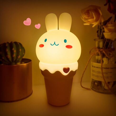 L LOHAS LED Night Light for Kids, Silicone Chick Cute Lamp,3 Level Dimmable,30 Minutes Timer Nightlight for Kids, Bedside Touch Baby Night Light, Soft Lamp in Saudi Arabia