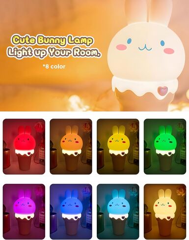 L LOHAS LED Night Light for Kids, Silicone Chick Cute Lamp,3 Level Dimmable,30 Minutes Timer Nightlight for Kids, Bedside Touch Baby Night Light, Soft Lamp in Saudi Arabia