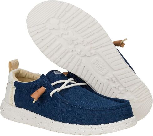 Heydude Wally Craft Linen Timber/Silver Birch Size 13 ، أحذية رجالي ، متسكعون ، مريحون وخفيفون الوزن in Kuwait