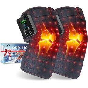 دعامة الركبة العلاجية بالضوء الأحمر اللاسلكية القابلة لإعادة الشحن مع أوضاع النبض والتسخين، 660 نانومتر و850 نانومتر بالقرب من الأشعة تحت الحمراء للركبة والمرفقين والكتفين مثالية لكبار السن والرياضيين in Kuwait