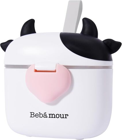 Bebamour Snack Box For Kids & Toddlers 3 Compartment Divided Food Storage Containers Food Storage Containers With Lids&Strap Snack Boxes for Go out,School, and Travel (New Coffee Cow) in Saudi Arabia