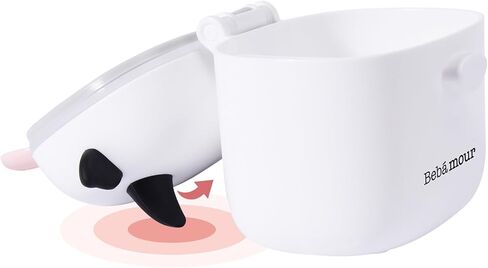 Bebamour Snack Box For Kids & Toddlers 3 Compartment Divided Food Storage Containers Food Storage Containers With Lids&Strap Snack Boxes for Go out,School, and Travel (New Coffee Cow) in Saudi Arabia