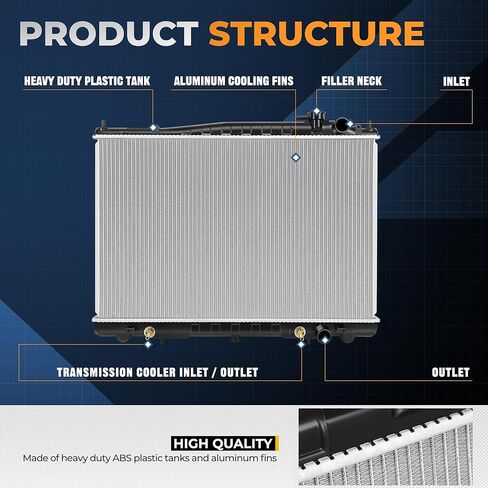 Auto Dynasty Radiator Compatible with 2009-2014 Nissan Cube, DPI 13127 Factory Style 1-Row Cooling Radiator, Aluminum Core in Saudi Arabia
