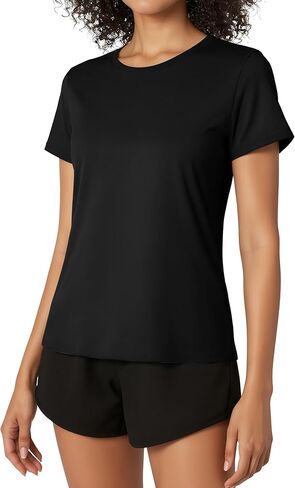 Women's Short Sleeve Shirts Workout Tops UPF 50+ Sun Protection Tee Quick Dry Athletic Rash Guard T-Shirt in Kuwait