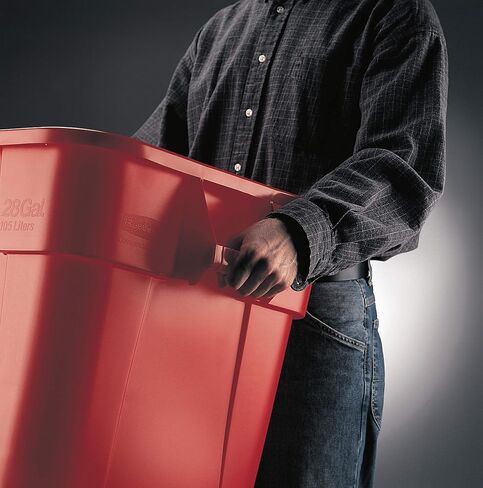 Rubbermaid Commercial Products Square Brute Tote Storage Bin, 28-Gallon, Gray, Easy Clean for Garage/Basement, Pack of 6 in Saudi Arabia