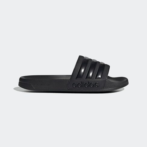 adidas Unisex Adilette Shower Slide Sandal, Black/Silver Metallic/Silver Metallic, 8 US Men in Saudi Arabia