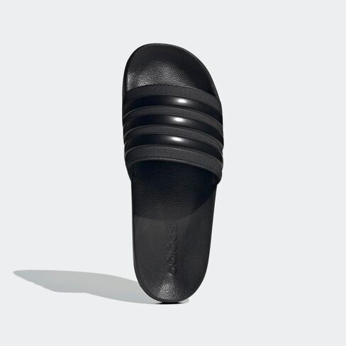 adidas Unisex Adilette Shower Slide Sandal, Black/Silver Metallic/Silver Metallic, 8 US Men in Saudi Arabia