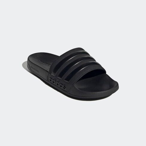 adidas Unisex Adilette Shower Slide Sandal, Black/Silver Metallic/Silver Metallic, 8 US Men in Saudi Arabia