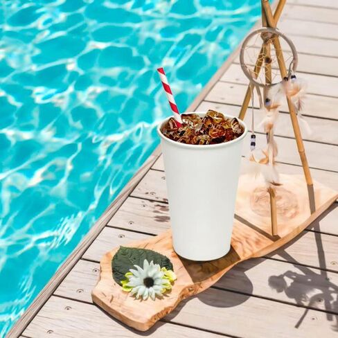 أكواب ورقية بيضاء متعددة الأغراض سعة 6 أونصة (50 قيراطًا) - كوب مشروبات ساخنة لمياه القهوة والشاي والمشروبات الباردة - كوب ورقي لأكواب الاستحمام المنزلية المثالية in Kuwait