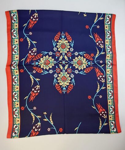 Mutluhan Turkish Dicf - 100 ٪ Design Tulip Tulip | البحرية الأزرق الفيروز | وشاح المرأة الفاخرة والمريحة ، مثالية للهدايا والمناسبات الخاصة ، مناسبة للارتداء اليومي والمساء والمكاتب in Saudi Arabia