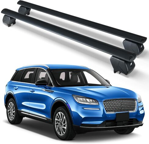 Heavy Duty 300 LBS Roof Rack Cross Bars Compatible with 2019 2020 2021 2022 2023 2024 2025 Lincoln Aviator with Side Rails, Lockable & Adjustable Crossbars Rooftop Luggage Cargo Carrier in Saudi Arabia