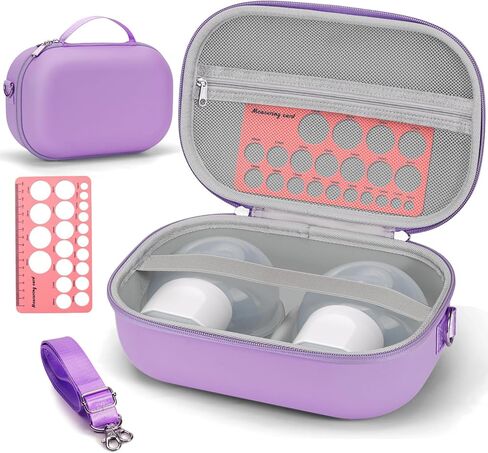 حقيبة مضخة الثدي القابلة للارتداء حقيبة حمل لـ Momcozy و Willow ، استخدمها مع مضخات الثدي التي يمكن ارتداؤها خالية من اليدين للأمن/Medela/Eufy/Bluefair ، حقيبة ضخ سفر مع مسطرة الحلمة وصينية قابلة للإزالة (عقد 2) in Kuwait